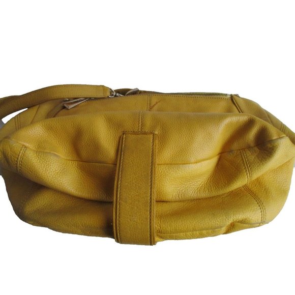 *Botkier Golden Yellow Pebbled 2-Way Shoulder Satchel Bag - Picture 12 of 12